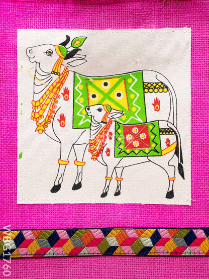Jute Bag with Pichwai Design - WBG1760