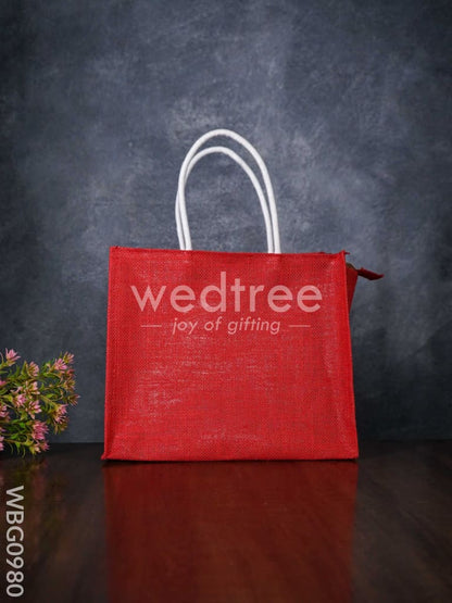 Jute Bag with Rangoli Print - WBG0980