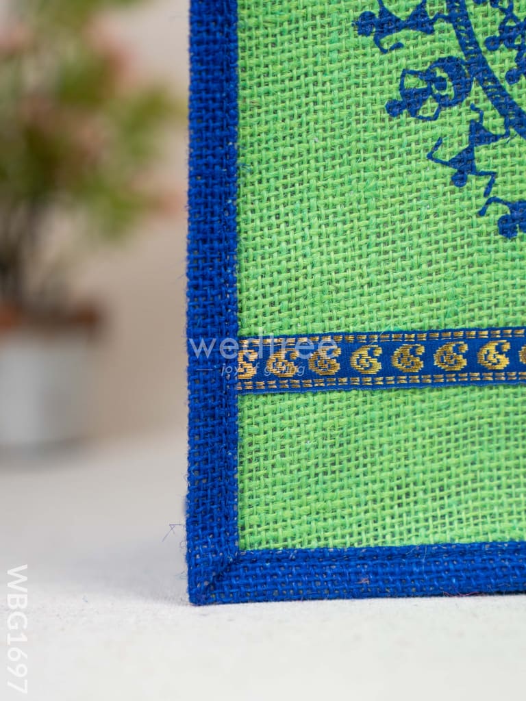 Jute Bag with Warli Print - WBG1697