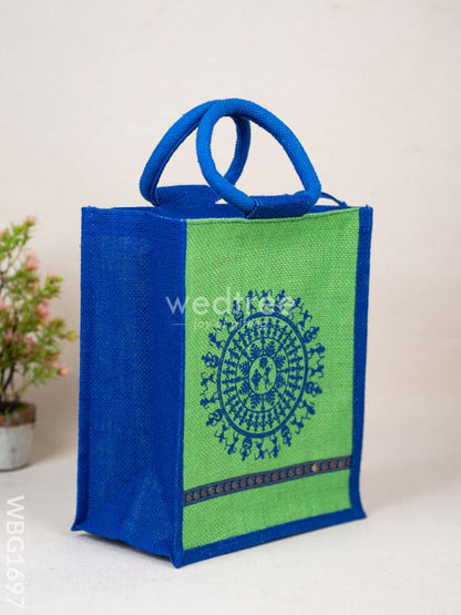 Jute Bag with Warli Print - WBG1697