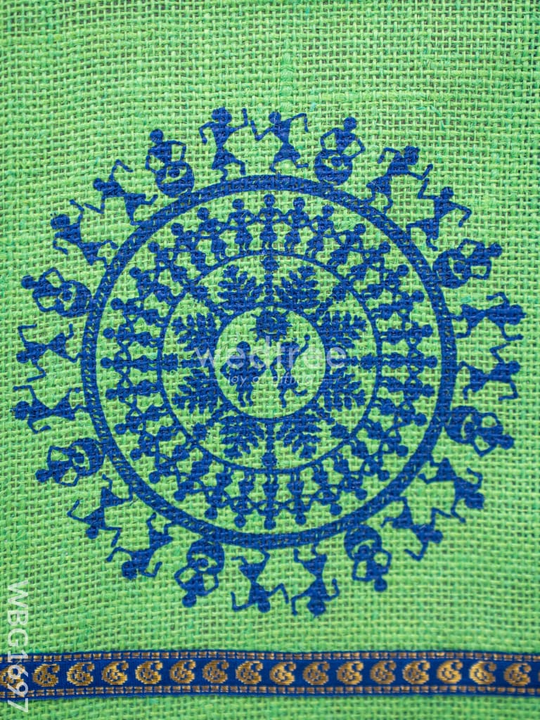 Jute Bag with Warli Print - WBG1697
