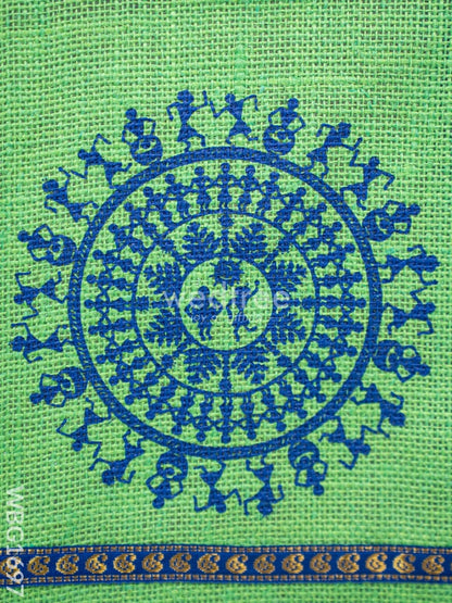 Jute Bag with Warli Print - WBG1697