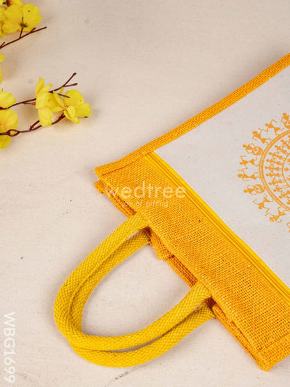 Jute Bag with Warli Print - WBG1699