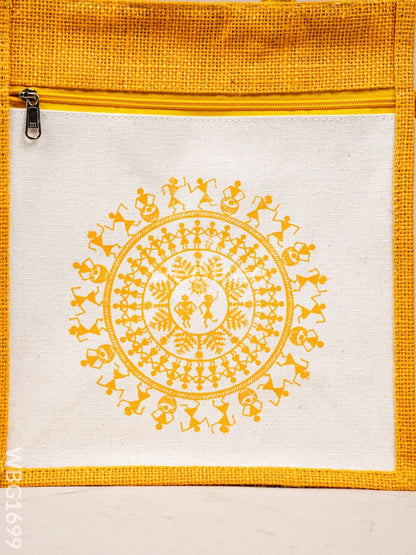Jute Bag with Warli Print - WBG1699