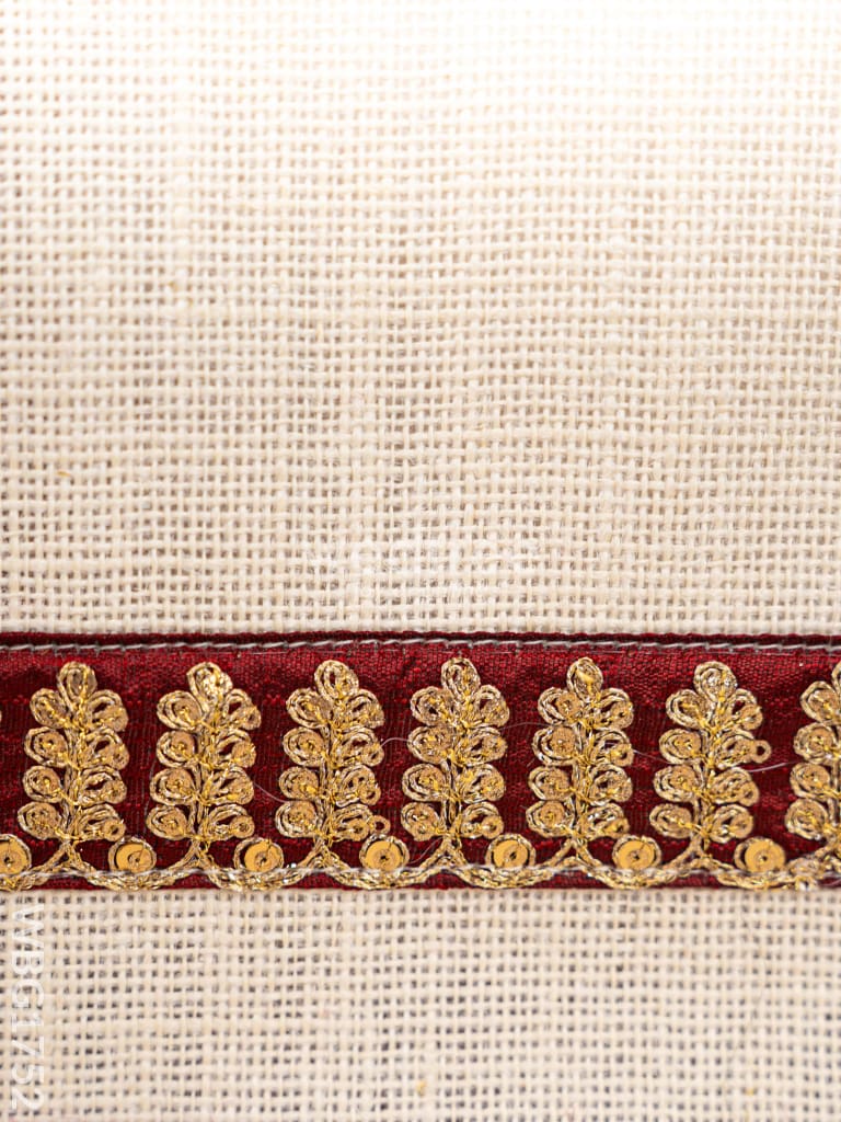 Jute Bag with Zari Border - WBG1752