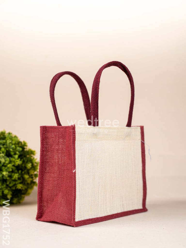 Jute Bag with Zari Border - WBG1752