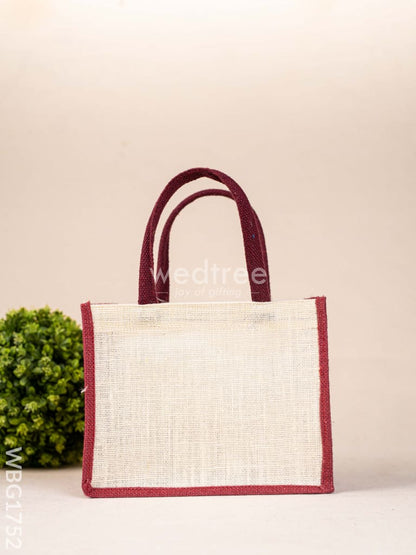 Jute Bag with Zari Border - WBG1752