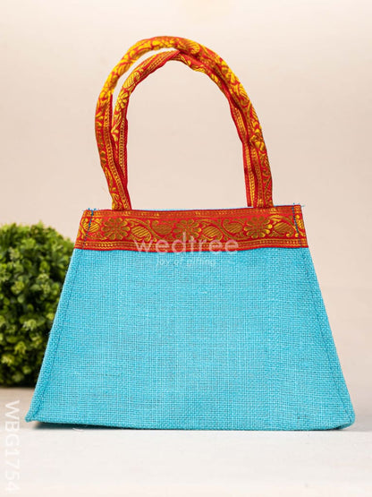 Jute Bag with Zari Border - WBG1754