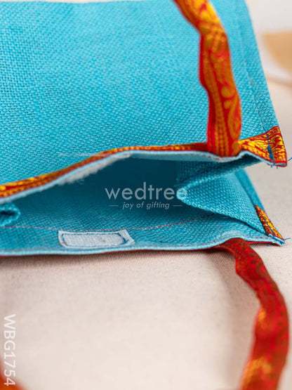 Jute Bag with Zari Border - WBG1754