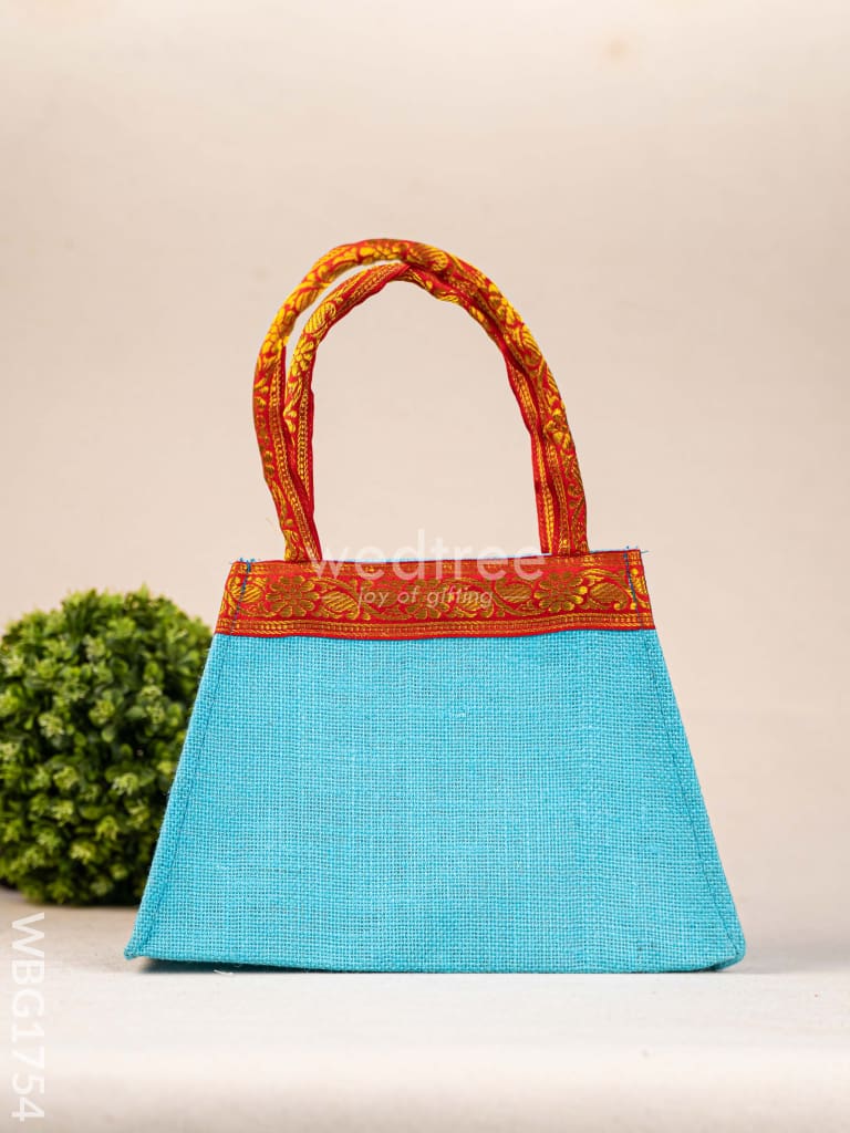 Jute Bag with Zari Border - WBG1754