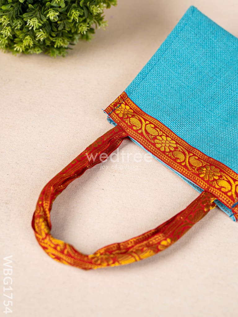 Jute Bag with Zari Border - WBG1754