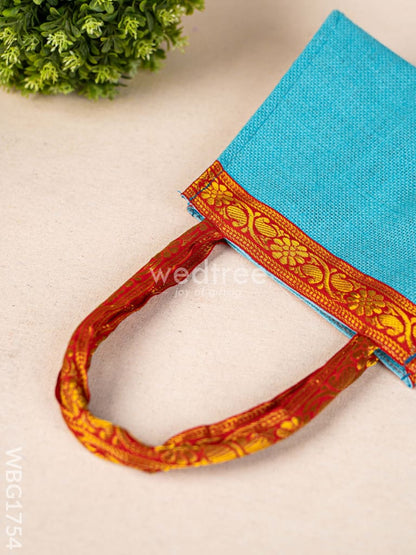 Jute Bag with Zari Border - WBG1754