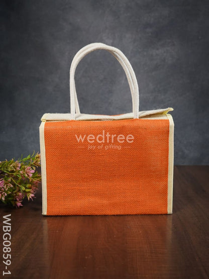 Jute Lunch Bag with Velcro - WBG0859-1