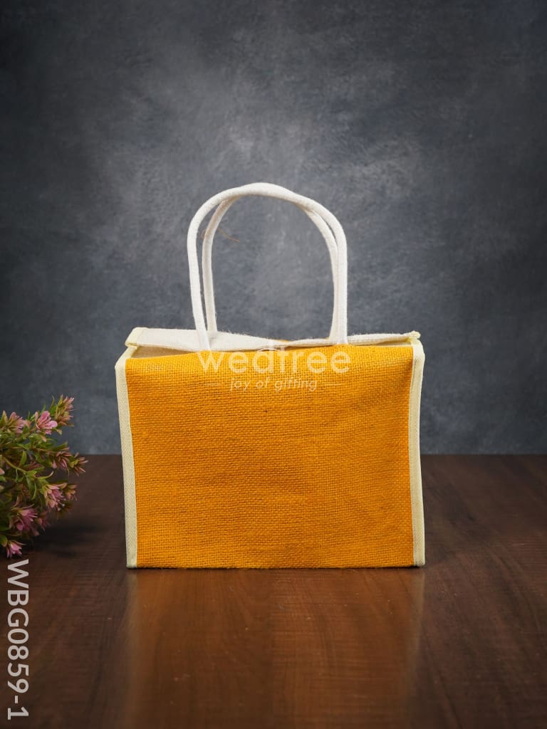 Jute Lunch Bag with Velcro - WBG0859-1