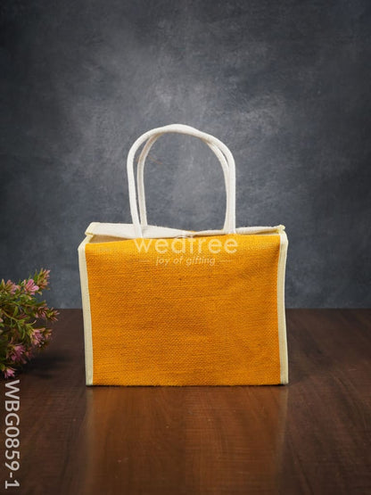 Jute Lunch Bag with Velcro - WBG0859-1