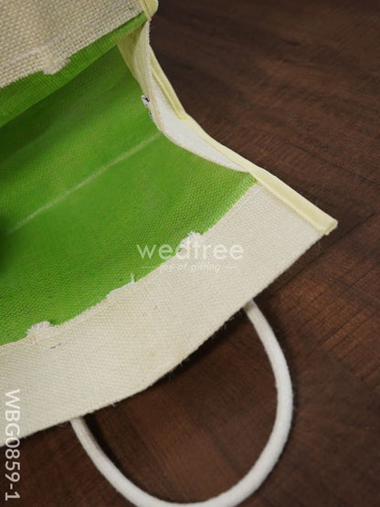 Jute Lunch Bag with Velcro - WBG0859-1
