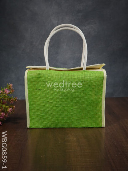 Jute Lunch Bag with Velcro - WBG0859-1
