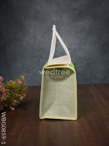 Jute Lunch Bag with Velcro - WBG0859-1