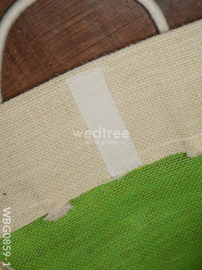 Jute Lunch Bag with Velcro - WBG0859-1