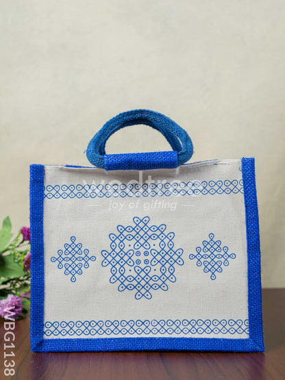 Jute Rangoli Design Bag - WBG1138