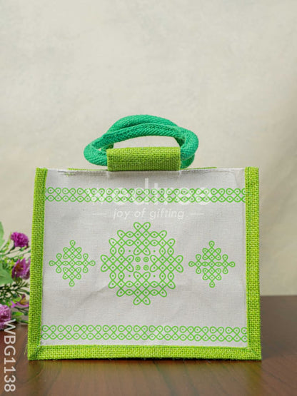 Jute Rangoli Design Bag - WBG1138