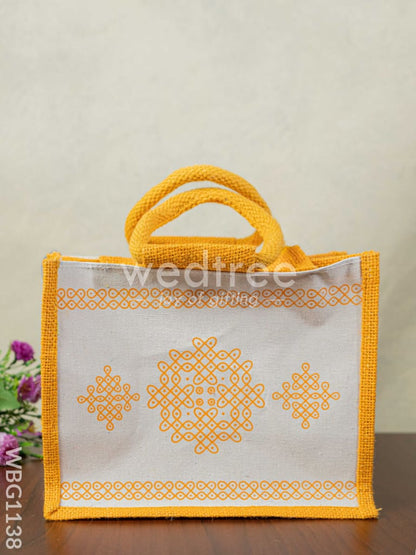 Jute Rangoli Design Bag - WBG1138