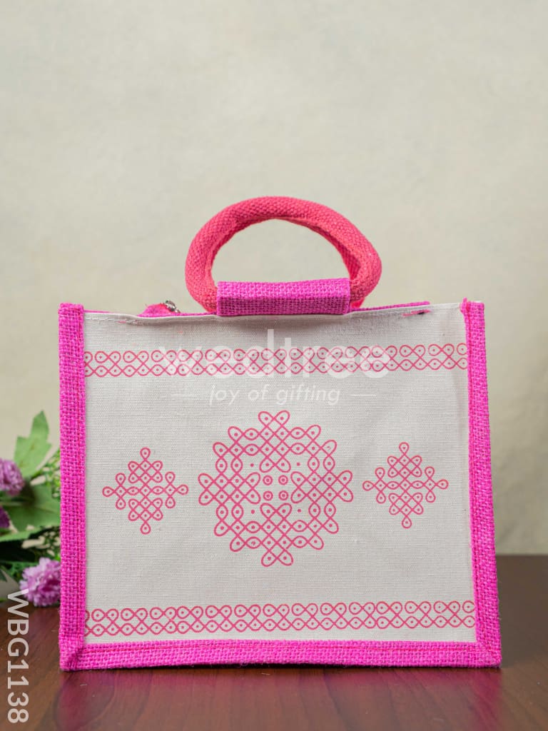 Jute Rangoli Design Bag - WBG1138