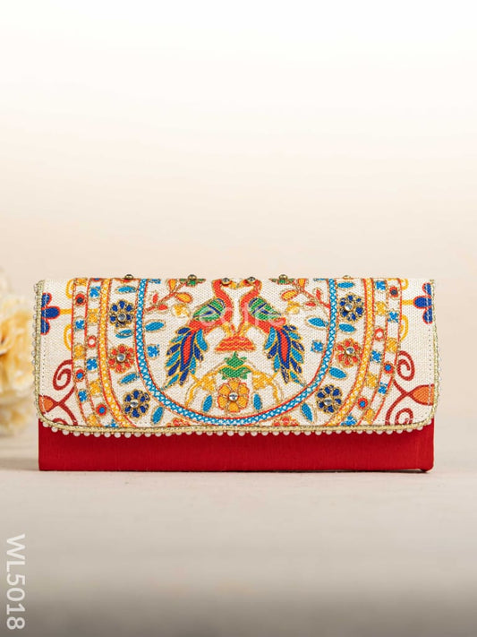 Jute Sling Bag with Embroidery - WL5018