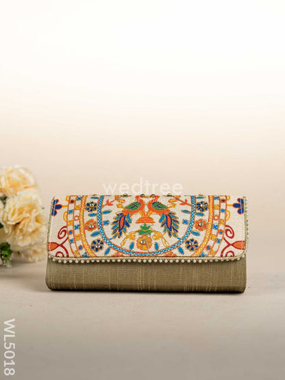 Jute Sling Bag with Embroidery - WL5018