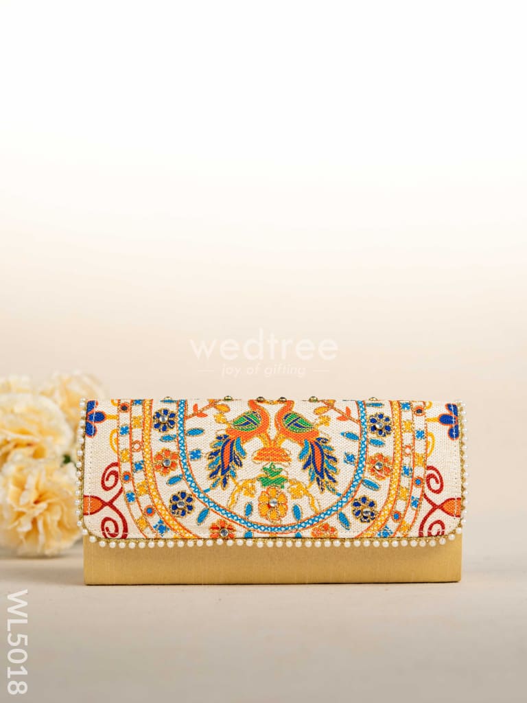 Jute Sling Bag with Embroidery - WL5018