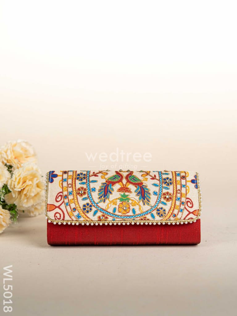 Jute Sling Bag with Embroidery - WL5018