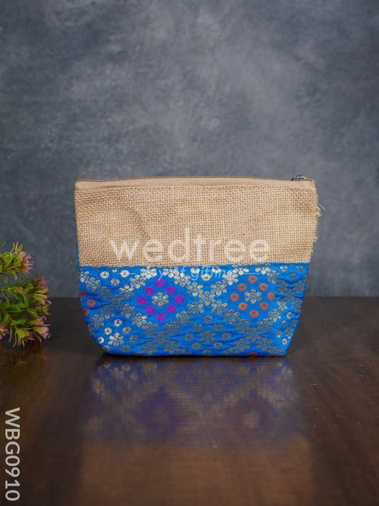 Jute with Raw Silk Return Gift Purse - WBG0910