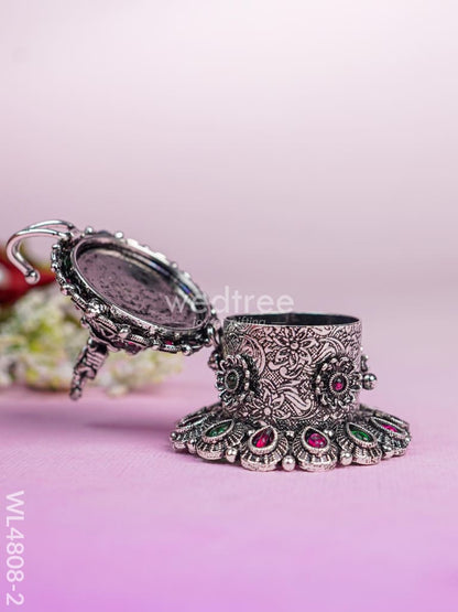 Krishna Kumkum Holder - 2 inch - Silver - WL4808-2