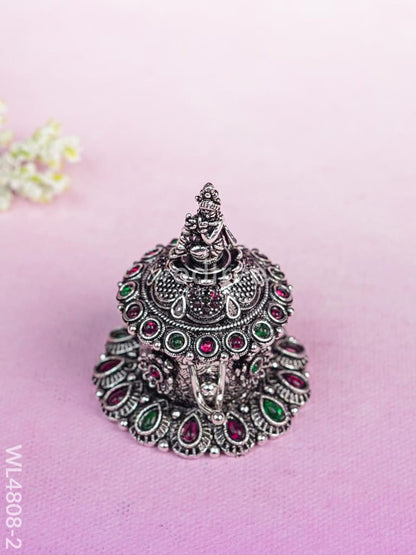 Krishna Kumkum Holder - 2 inch - Silver - WL4808-2