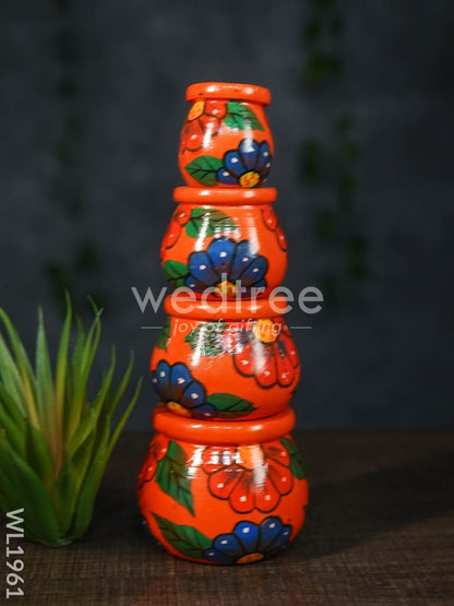Kubera Lakshmi Pot Set (Set of 4) - WL1961