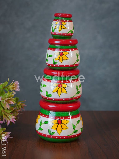 Kubera Lakshmi Pot Set (Set of 4) - WL1961