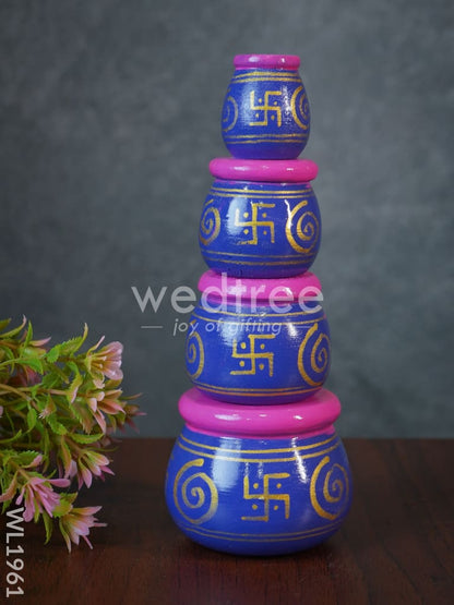 Kubera Lakshmi Pot Set (Set of 4) - WL1961