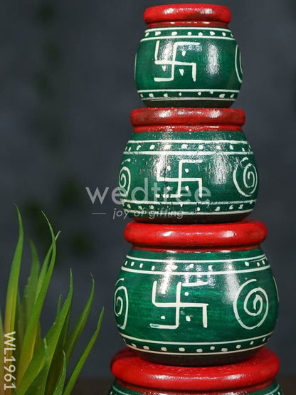 Kubera Lakshmi Pot Set (Set of 4) - WL1961