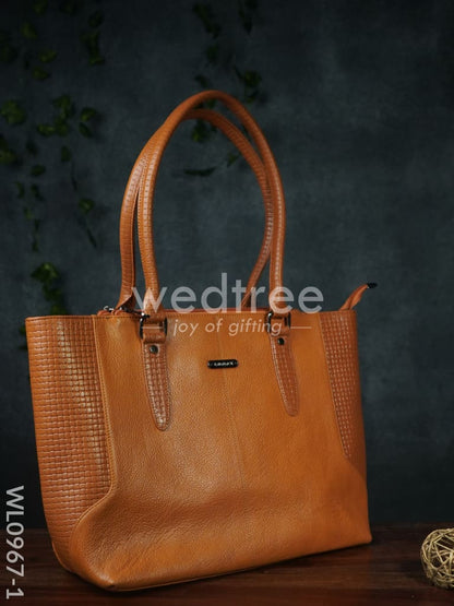 Ladies Handbag - Handbag with Squared and plain design Mixed - WL0967