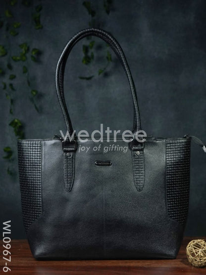 Ladies Handbag - Handbag with Squared and plain design Mixed - WL0967