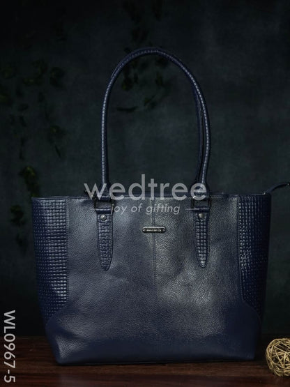 Ladies Handbag - Handbag with Squared and plain design Mixed - WL0967