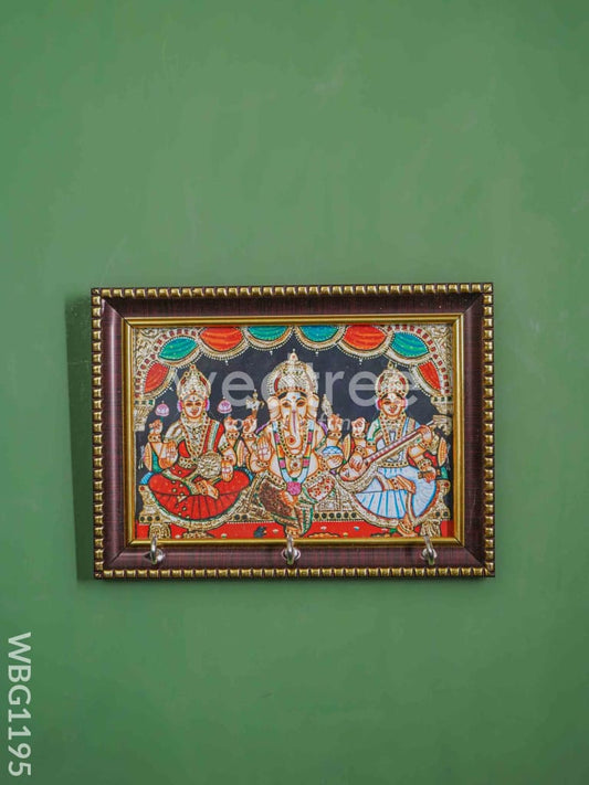 Lakshmi Ganesha Saraswathi Frame Key Hanger - WBG1195