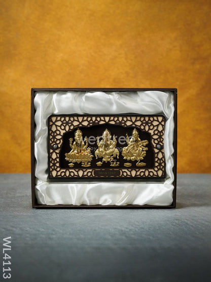 Lakshmi-Ganesha-Saraswathi Frame with Stand (5 x 8) - WL4113