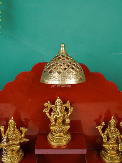 Lakshmi - Ganesha - Saraswathi Pooja Mandir - WL4490