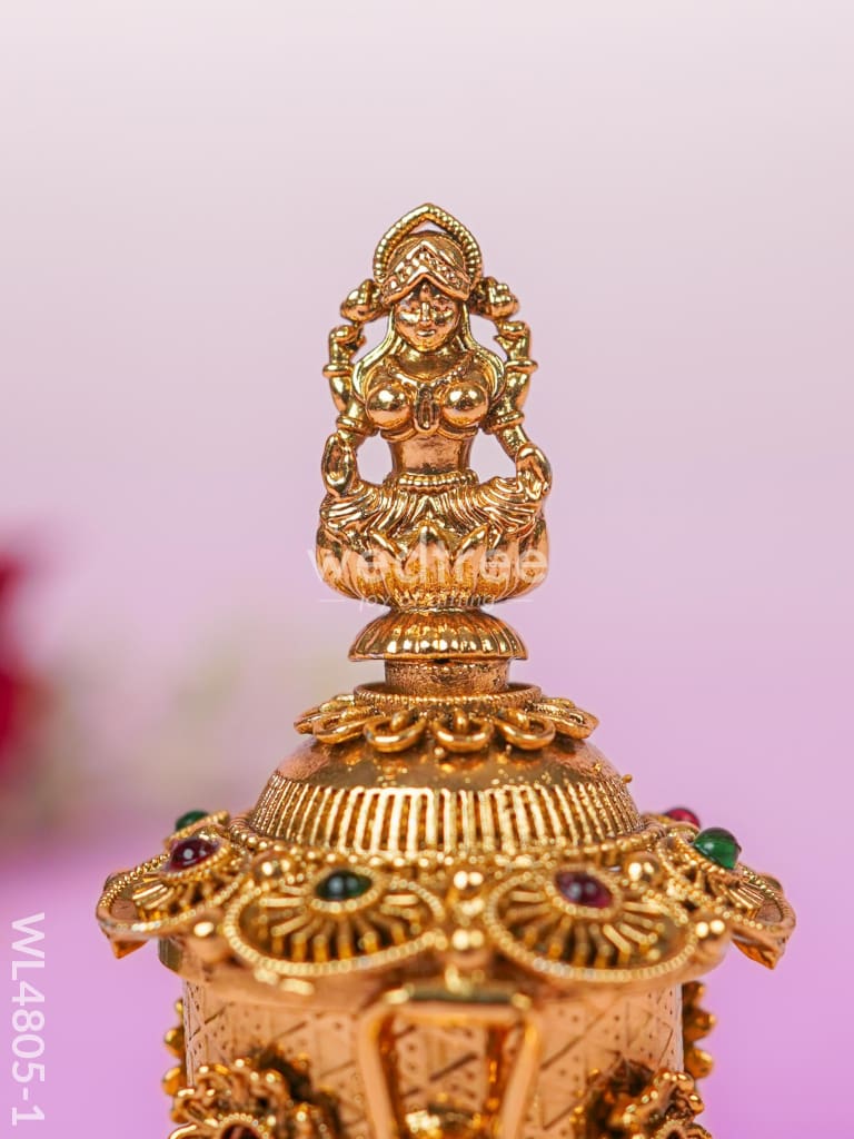 Lakshmi Kumkum Holder - 3 inch - Gold - WL4805-1