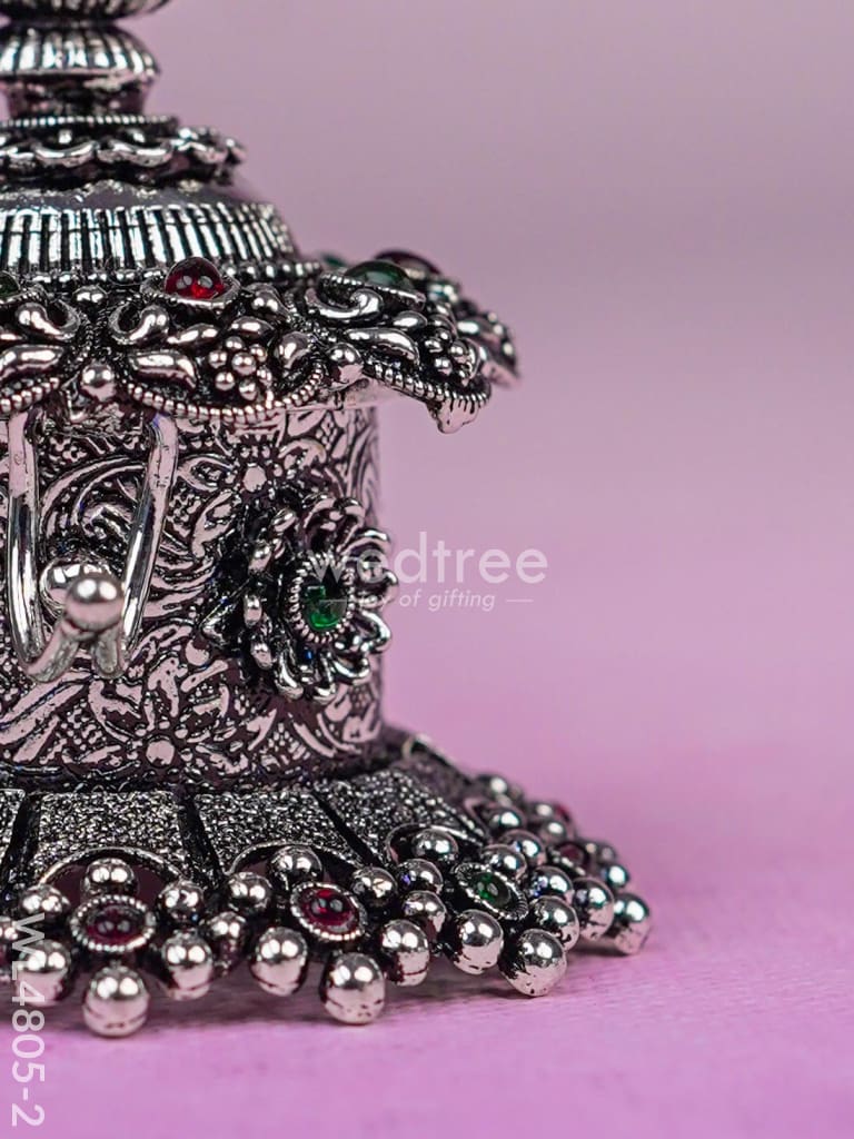 Lakshmi Kumkum Holder - 3 inch - Silver - WL4805-2