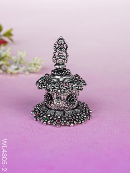 Lakshmi Kumkum Holder - 3 inch - Silver - WL4805-2