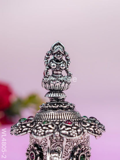 Lakshmi Kumkum Holder - 3 inch - Silver - WL4805-2