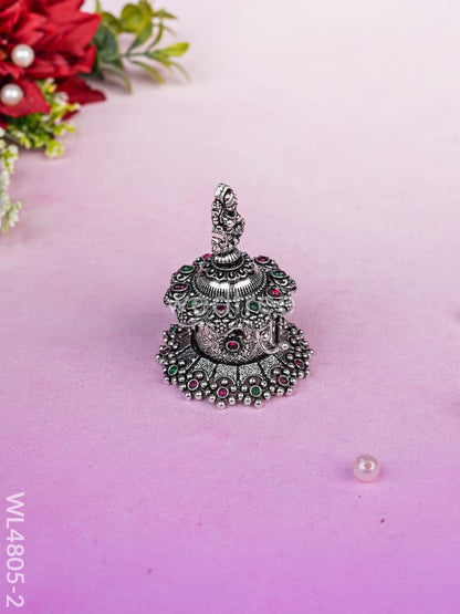 Lakshmi Kumkum Holder - 3 inch - Silver - WL4805-2