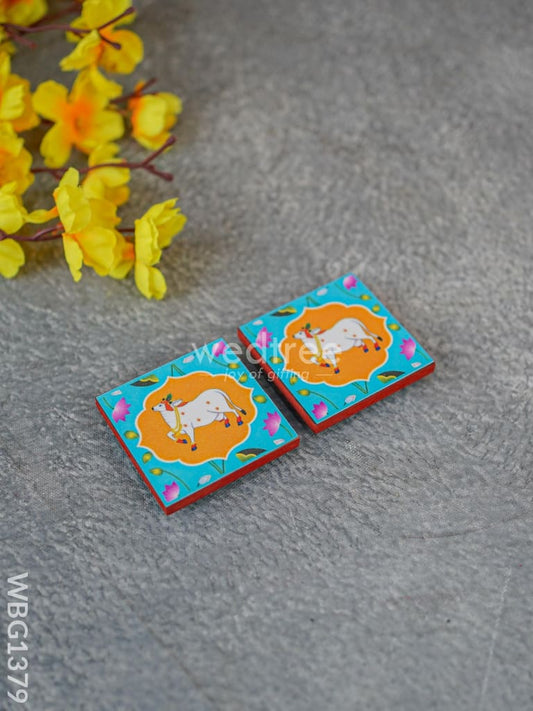Laminated Manai - Pichwai Design - Set of 2 - WBG1379